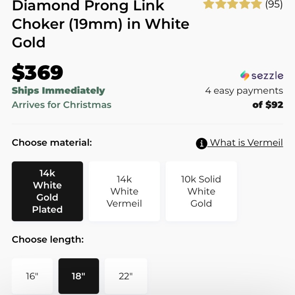 Diamond Prong Link Chocker